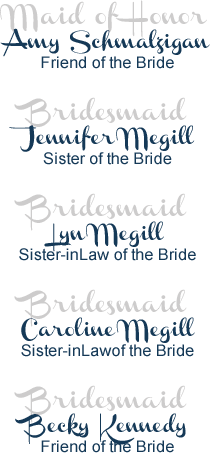 maid of honor and bridesmaids